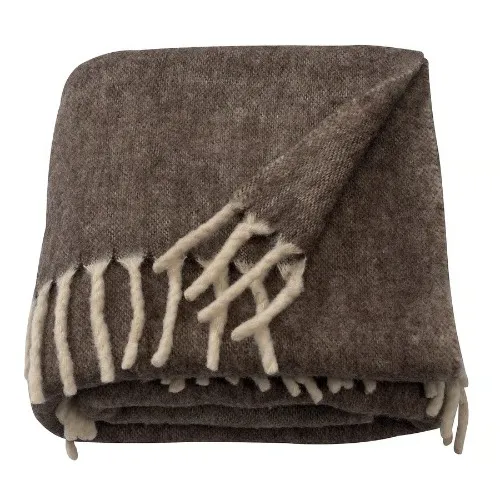 ALLFRAKEN Throw - brown 130x170 cm