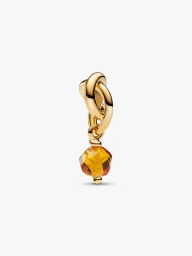 November Birthstone Eternity Circle Dangle Charm