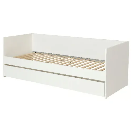 VIHALS Day-bed frame with storage - white 80x200 cm
