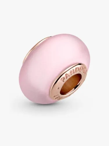 Matte Pink Murano Glass Charm