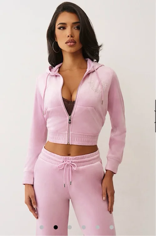 

CRYSTAL HORSESHOE VELOUR ZIP HOODIE | True Religion

