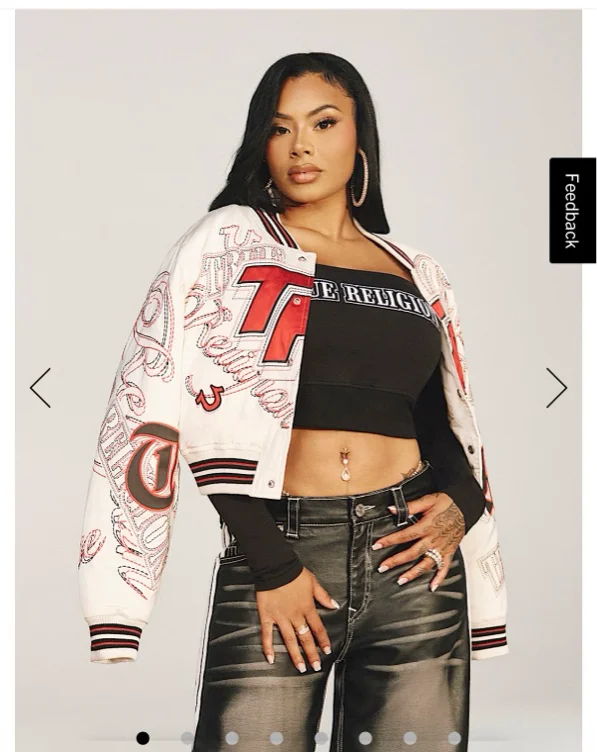 

EMBROIDERED CROPPED BOMBER JACKET  | True Religion

