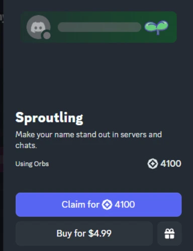 Discord Nameplate - "Sproutling"