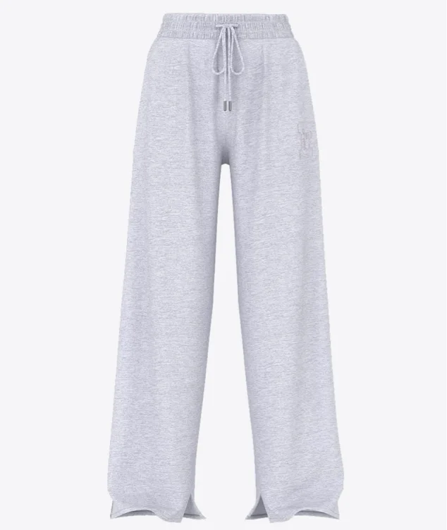 Ivy Fleece Wide-Leg Split-Hem Sweatpants