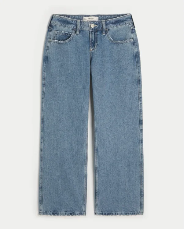 Curvy Low-Rise Washed Black Baggy Jeans