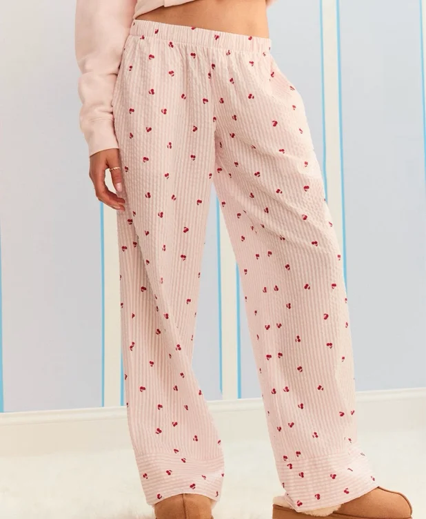 Demetra for Aero Striped Cherry Sleep Pants