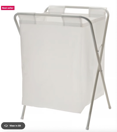 JÄLL Laundry bag with stand - white 13 gallon