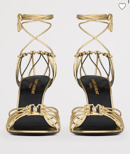 Saint Laurent Leather Babylone Sandals 90