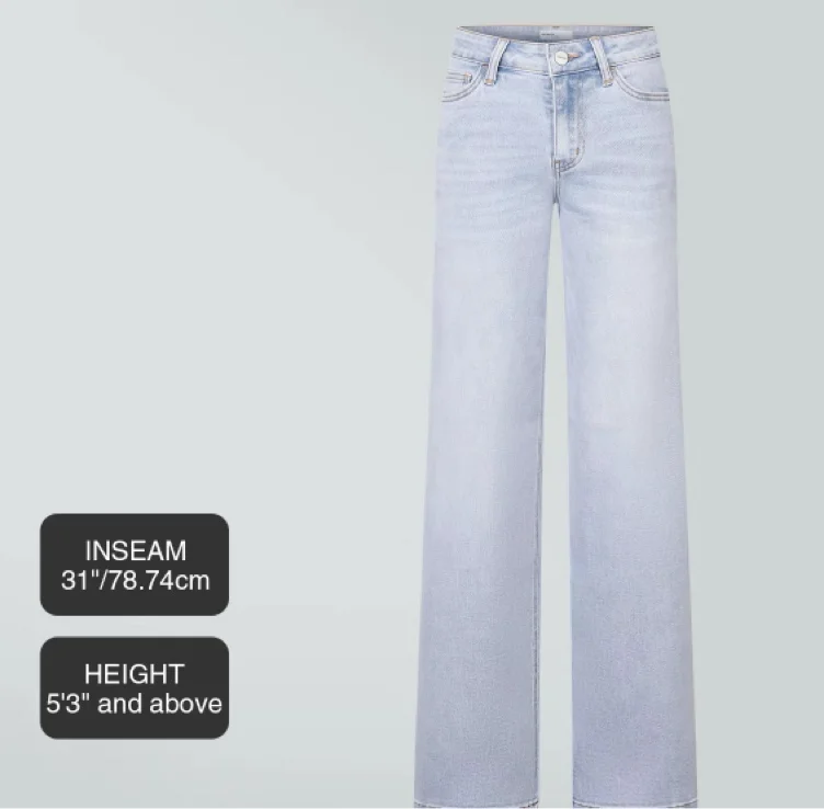 ⭐️ ONESO Mid-low Rise Baggy Jeans Stretchy Wide Leg for Women Distressed - TikTok Shop
