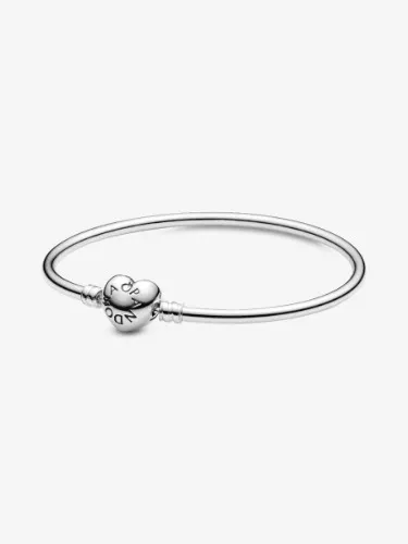 Logo Heart Clasp Bangle