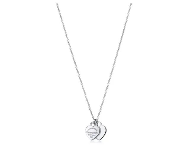 Return to Tiffany® Double Heart Tag Pendant in Silver, Mini