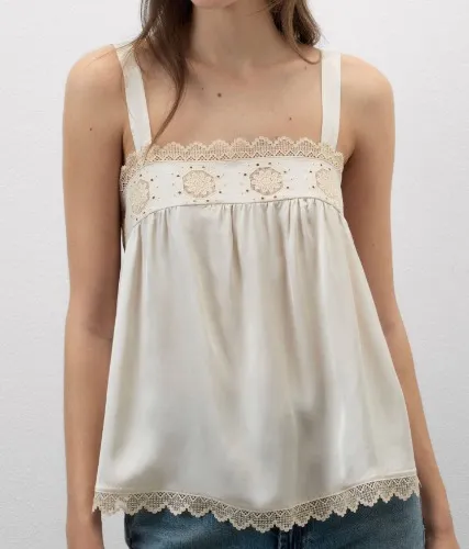 Midsummer Dream Viscose Satin Top