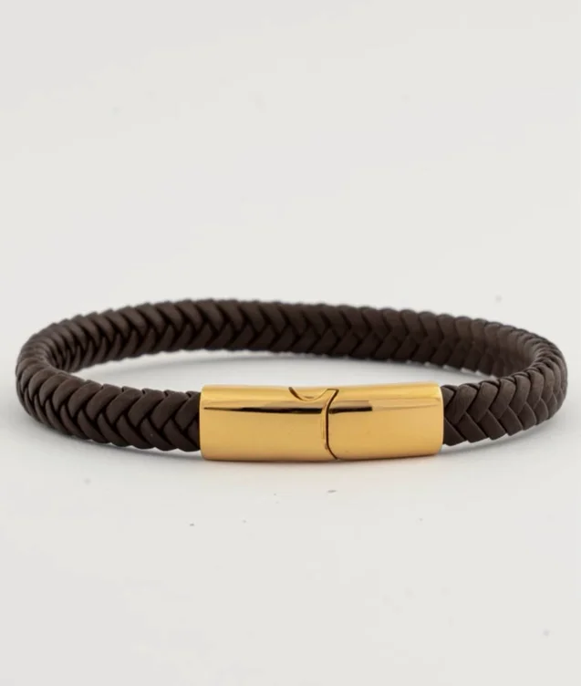 Dark Brown Leather Bracelet Prestige