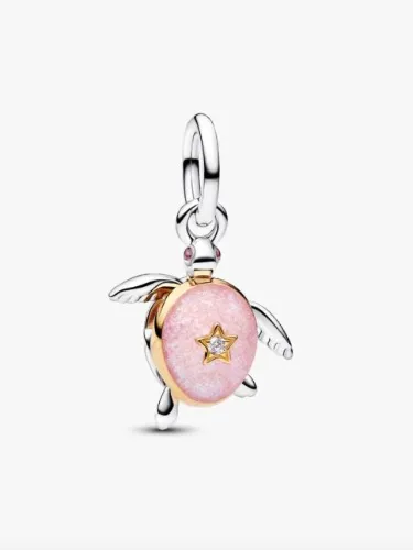 2026 Pink Sea Turtle Lab-grown Diamond Dangle Charm