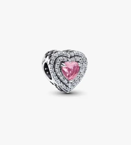 Sparkling Levelled Hearts Charm