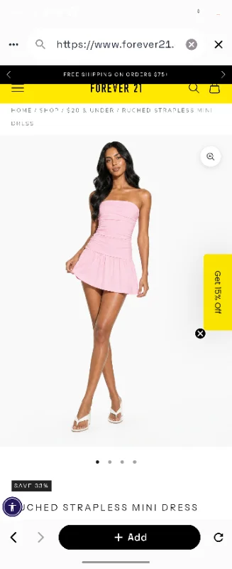 Ruched Strapless Mini Dress