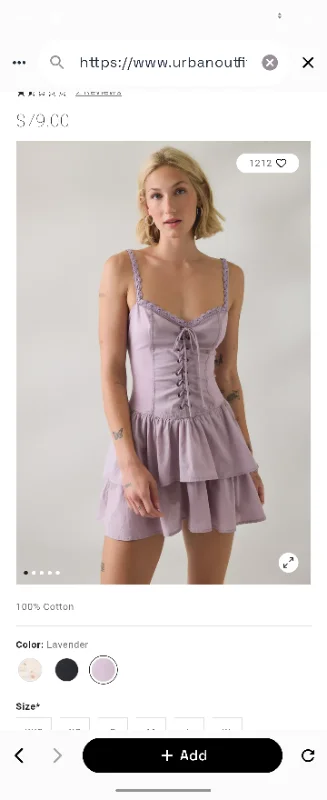 BDG Sweet Talker Lace Trim Corset Mini Dress