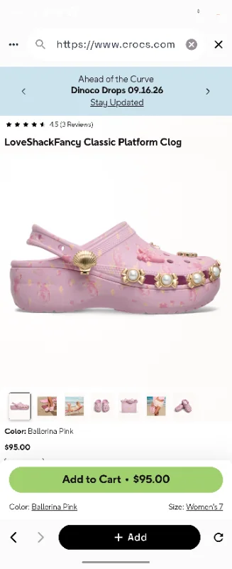 LoveShackFancy Classic Platform Clog