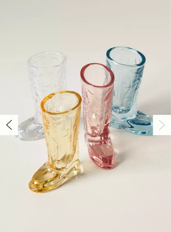 Cowboy Boot Shot Glasses, Set of 4