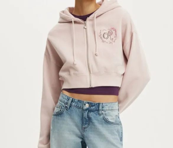 Olivia Rodrigo Music Cropped Zip Through Hoodie