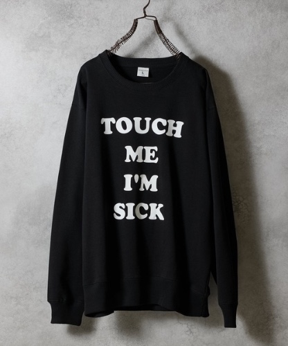 TOUCH ME I'M SICK PRINTED CLASSIC CREWNECK SWEATSHIRT / タッチ ミー アイム シック ロゴプリント クラシック クルーネック スウェットシャツ | ナンバーナイン（NUMBER (N)INE）公式通販