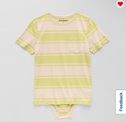 Thereabouts Little & Big Kid Boys Bodysuit Closure Easy-on + Easy-off Adaptive Crew Neck Short Sleeve Bodysuit, Large (14-16), Beige