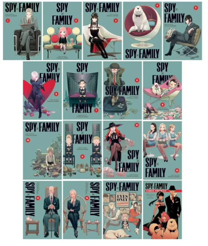Spy x Family Complete 17 Book Series (Vol. 1-15 + Official Guide + Spy x Family Portrait) Manga Set, by Tatsuya Endo (17 Books): Tatsuya Endo, 9781974715466 9781974717248 9781974718160 9781974721030 9781974722945, 9781974725137 9781974728480 9781974734276 9781974736287 9781974740673 9781974743292, 9781974747054 9781974751983 9781974756001 9781974759170 9781974740765 9781974739066: 9781338891409: Amazon.com: Books