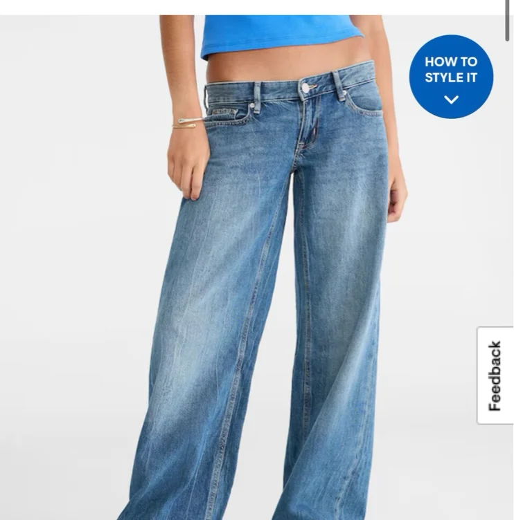 Super Low-Rise Ultra Wide Leg Jean
