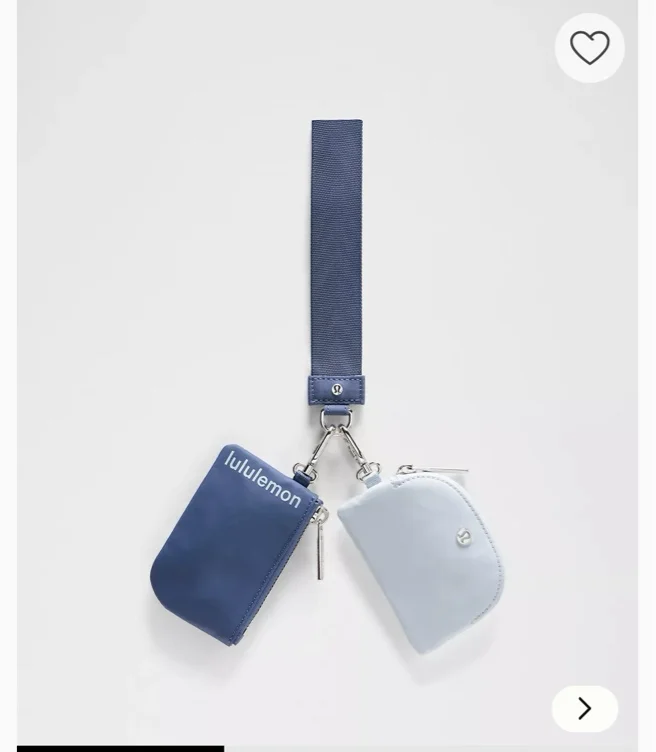 Dual Pouch Wristlet - Brilliant Blue/Starch Blue