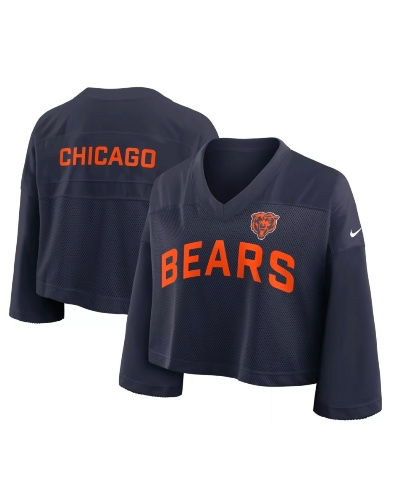 Nike Women's Chicago Bears Marine Cropped Replica Jersey