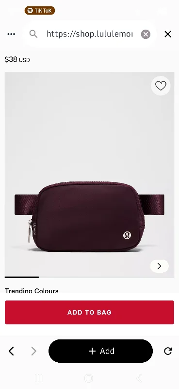 Everywhere Belt Bag 1L - Black Plum - ONE SIZE