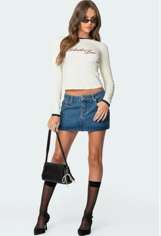 Chiara Denim Micro Skirt