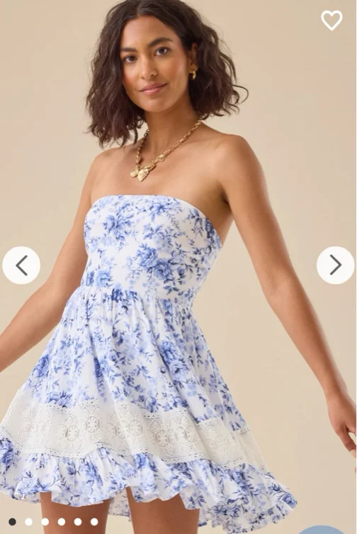 Scottlyn Strapless Floral Mini Dress