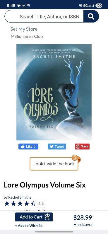 Lore Olympus Vol.6 Hardcover