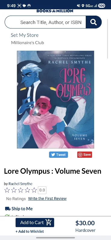 Lore Olympus Vol.7 Hardcover