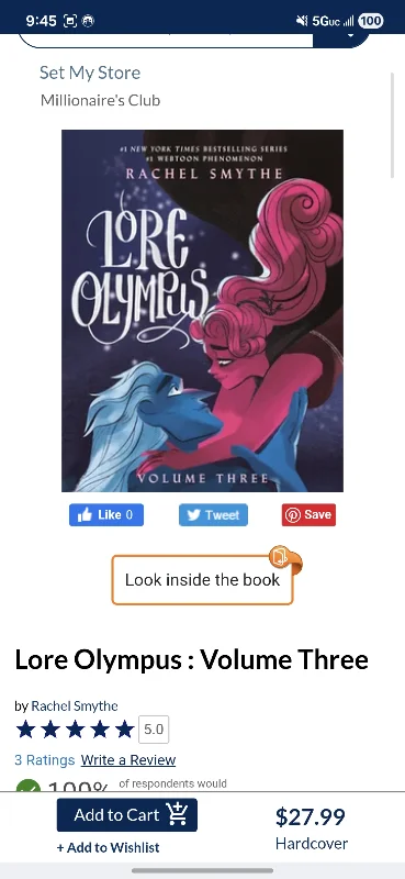 Lore Olympus Vol.3 Hardcover