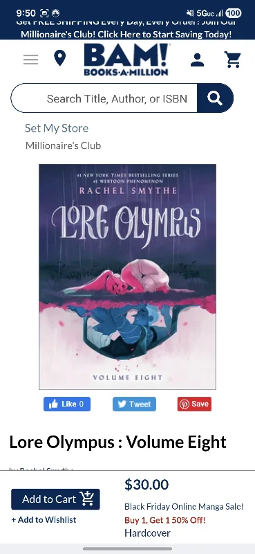 Lore Olympus Vol.8 Hardcover