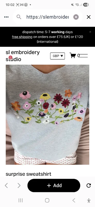 surprise sweatshirt \u2014 sl embroidery studio