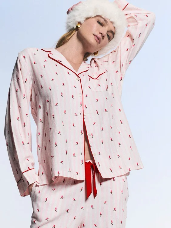 Women's Victoria's Secret Flannel Long Pajama Set