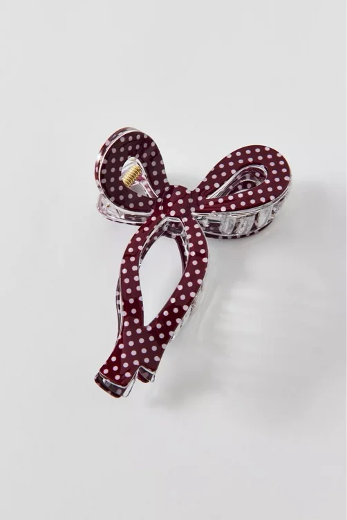 Resin Draped Bow Claw Clip