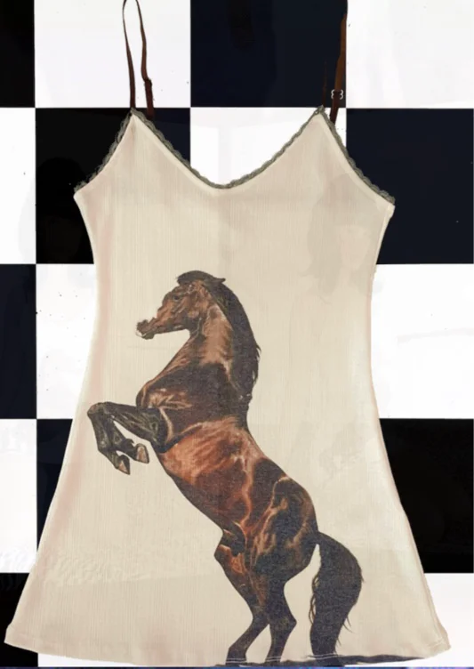 Horse pointelle dress 