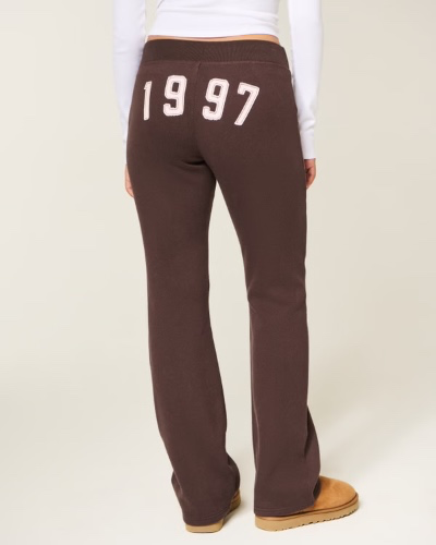 Number Graphic Bootcut Sweatpants