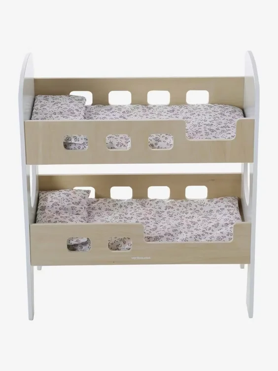Lit superposé poupon en bois FSC® blanc - Vertbaudet