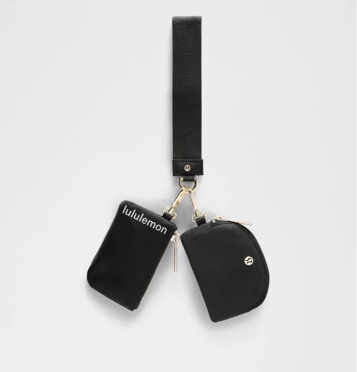 Dual Pouch Wristlet - Black - ONE SIZE