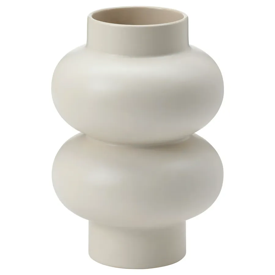 PÄRLHÄGG Vase - beige 8 ¾ "