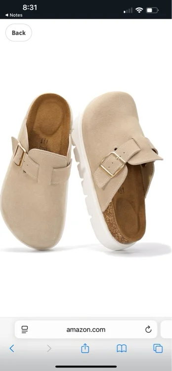 Project Cloud Genuine Leather Platform Clogs for Women Footwear - Memory Foam Arch Support Cork Footbed Casual Shoes & Mules for Women 2025 (Benton Chunky)