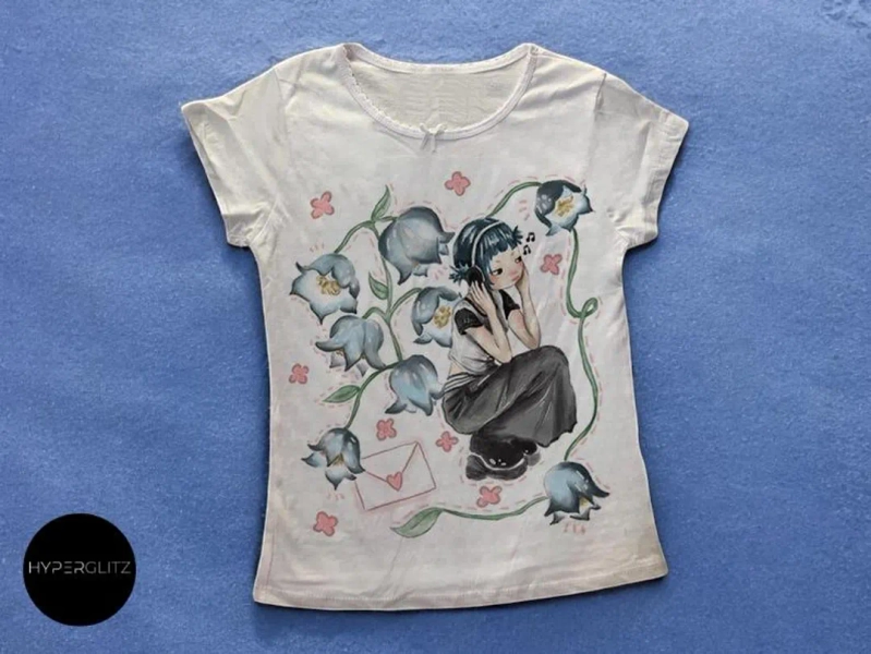 Maglietta Gotica Y2K Baby Tee Donna | Emo Graphic Floreale | Regalo Trendy per Lei - Etsy