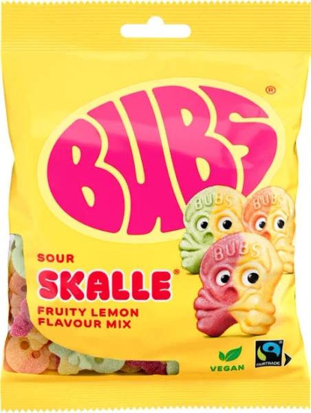 BUBS Godis Sour Foam Skulls