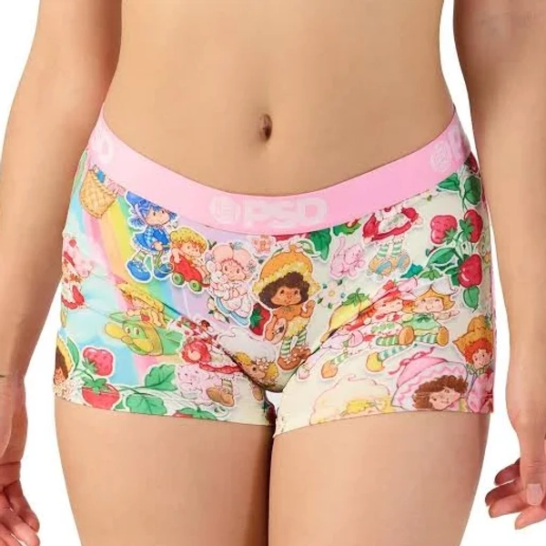 PSD Women's Strawberry Shortcake Vintage Full Coverage Boy Shorts Underwear