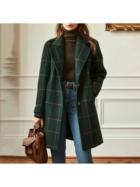 womens vintage   elegant collar coat turn collar - Temu